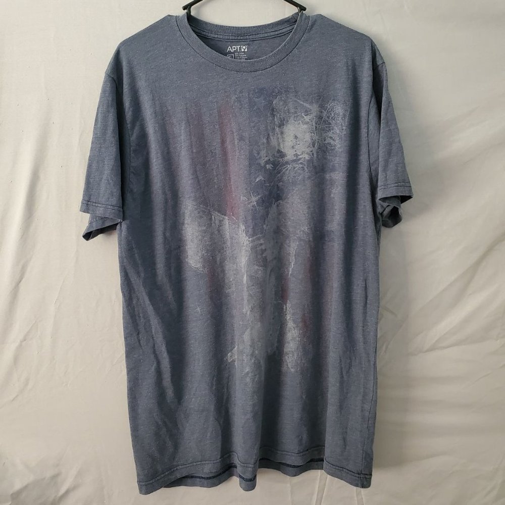 Apt 9 Faded owl and flag mens shirt XL